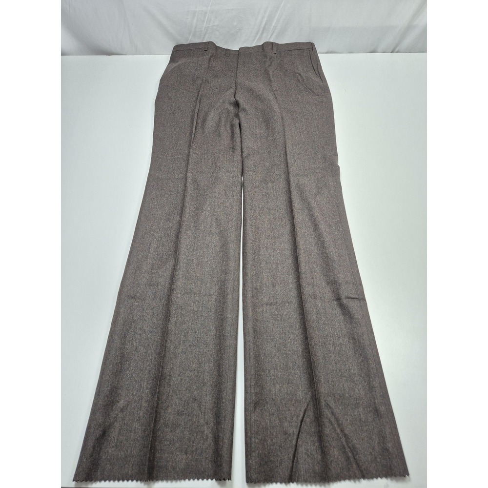 VTG Racquet Club Dress Pants Men's 40x36 Gray Wool Flat Front Classic USA NWT
